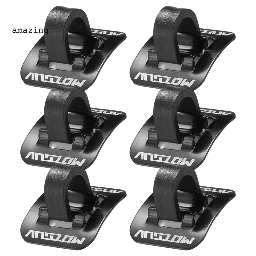 Bộ 6 Kẹp Cố Định Dây Cáp Màu Đen Siêu Bền Tiện Dụng Cho Xe Đạp Leo Núi