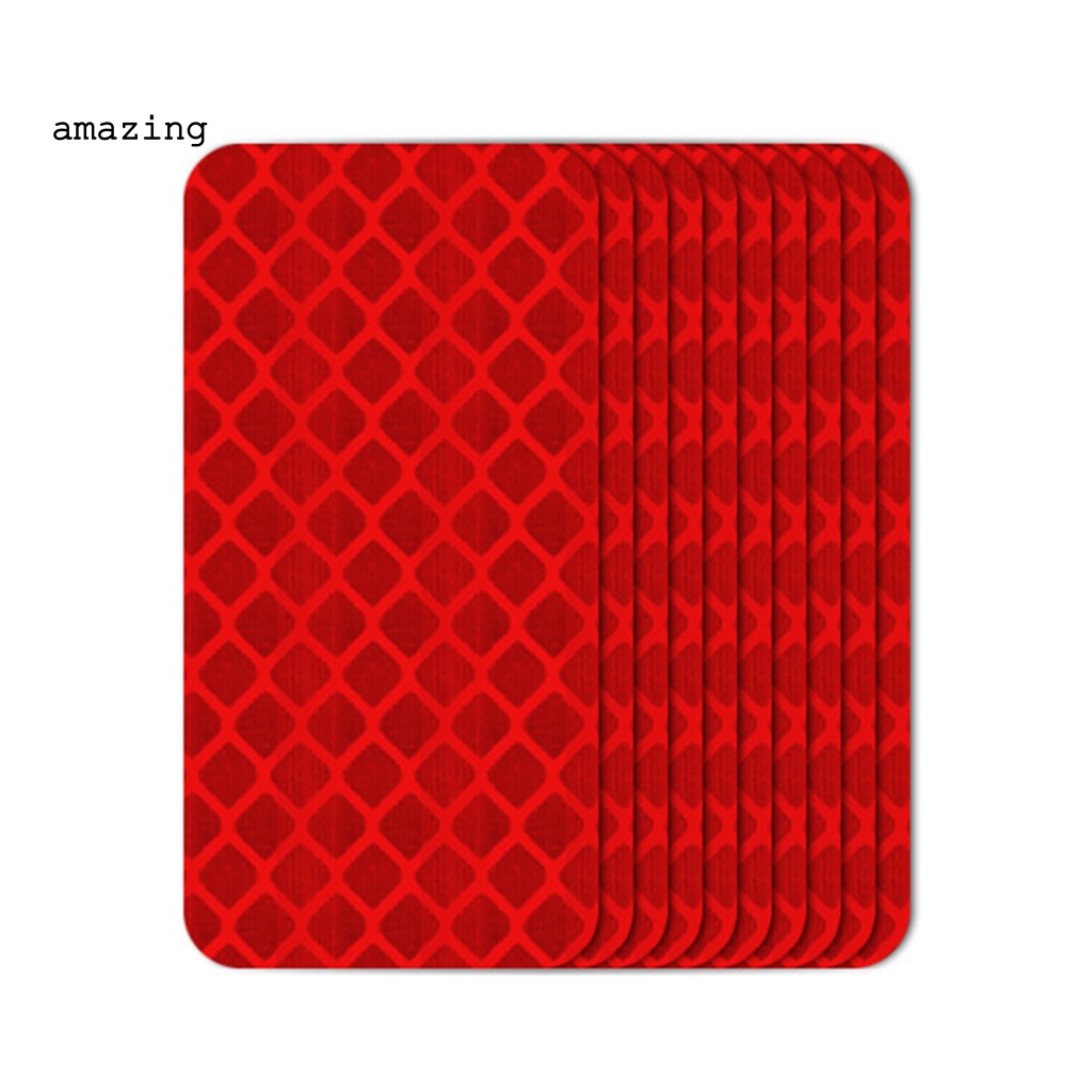 Bộ 10 Miếng Dán Phản Quang Cảnh Báo An Toàn Chống Trầy Xước Không Dễ Phai Màu Cho Xe Đạp Điện