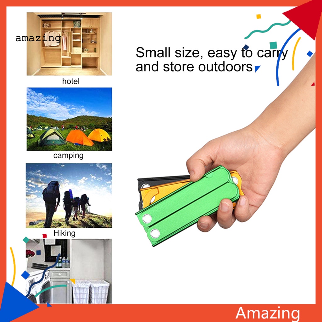 Móc Phơi Đồ Bằng Hợp Kim Nhôm Có Thể Gấp Gọn Linh Hoạt Tiện Dụng Mang Theo Du Lịch