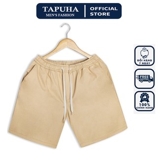 Quần short kaki nam ngắn cạp chun tapuha thời trang cao cấp đen trắng đẹp h18