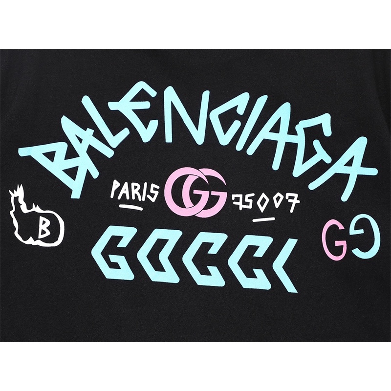 Áo Thun Ngắn Tay Thêu logo BALEN88-Double Thời Trang Dành Cho Cả Nam Và Nữ