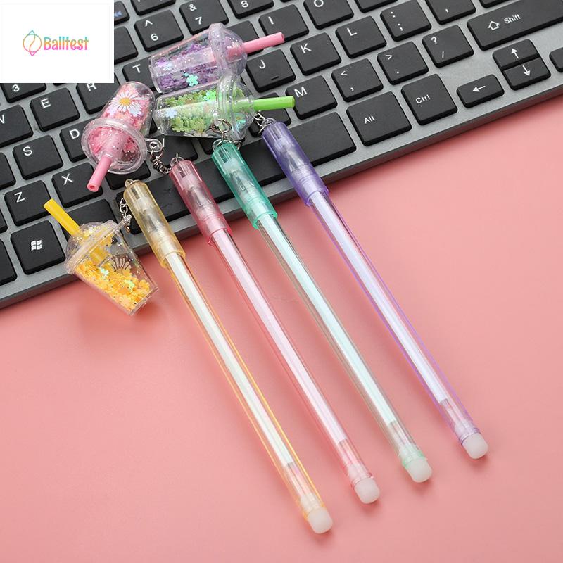 💜Bút kim tuyến trà sữa Y2K bút hologram pastel