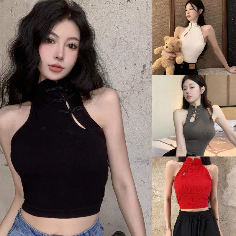 Áo Tank Top Sát Nách Cổ Lọ Thời Trang Đường Phố Cá Tính Cho Nữ