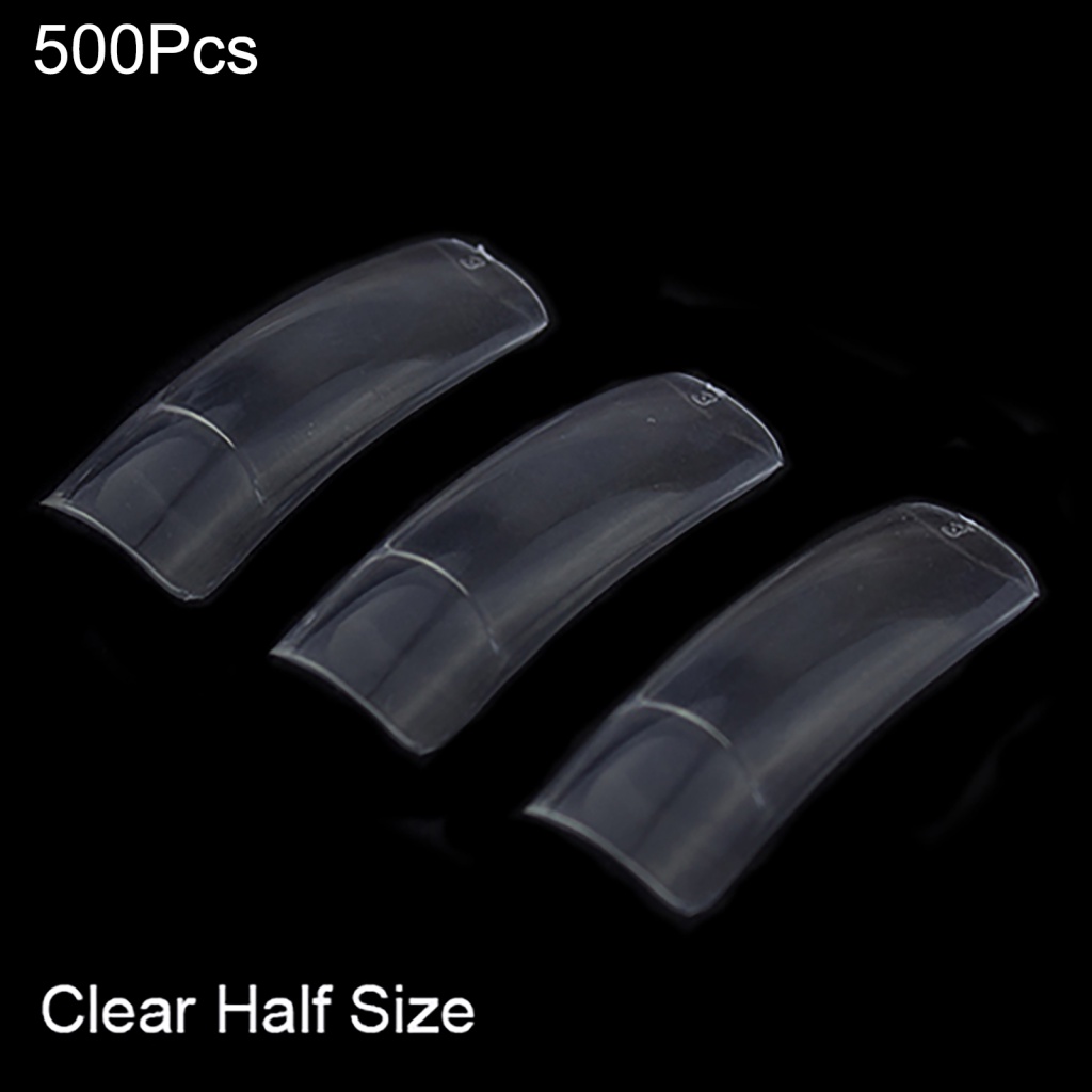 Set 500 Móng Tay Giả Bằng Acrylic Che Nửa / Toàn Diện Phong Cách Pháp Chuyên Nghiệp DIY