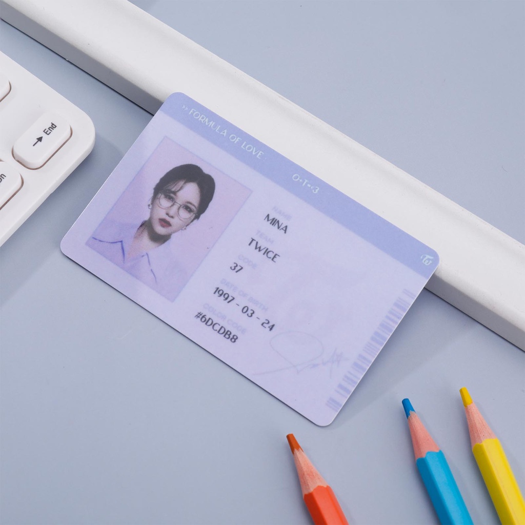 Thẻ Ảnh Nhóm Nhạc KPOP TWICE Formula Of Love: O + T = < 3 ID