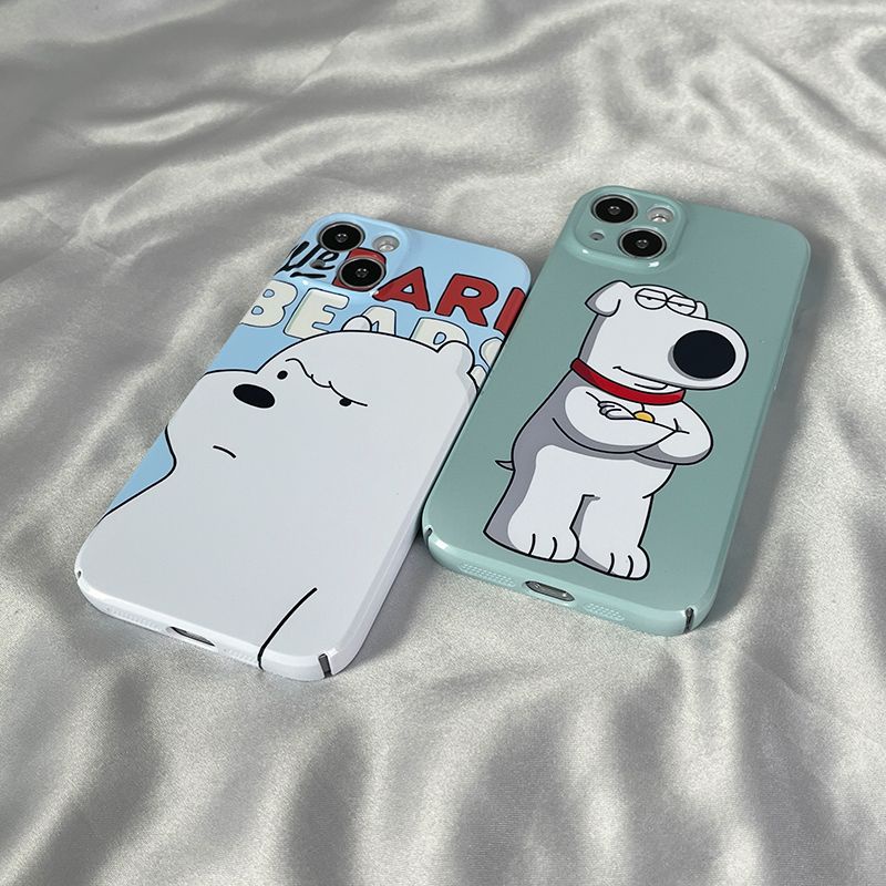 Ốp Điện Thoại Cứng Hình Gấu Trắng / Nếp Nhăn Cho Apple xs iPhone12 8 iphone14pro xr / 711 / 13