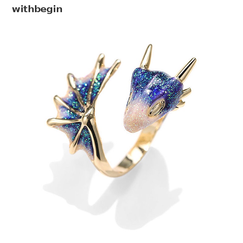 Nhẫn Hở Hình Rồng Xanh Nhỏ Xinh Thủ Công Độc Đáo