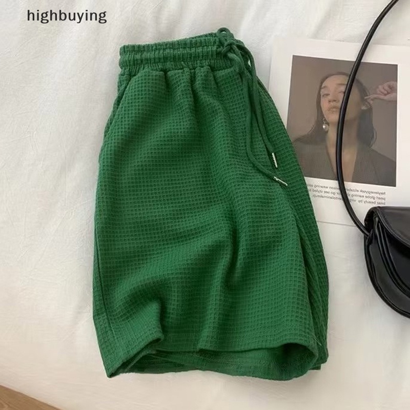 Hbvn Belle Quần Short Baggy Eo Cao Dáng Rộng Phong Cách Thể Thao Giản Dị Dễ Phối Đồ BF Hàn Quốc