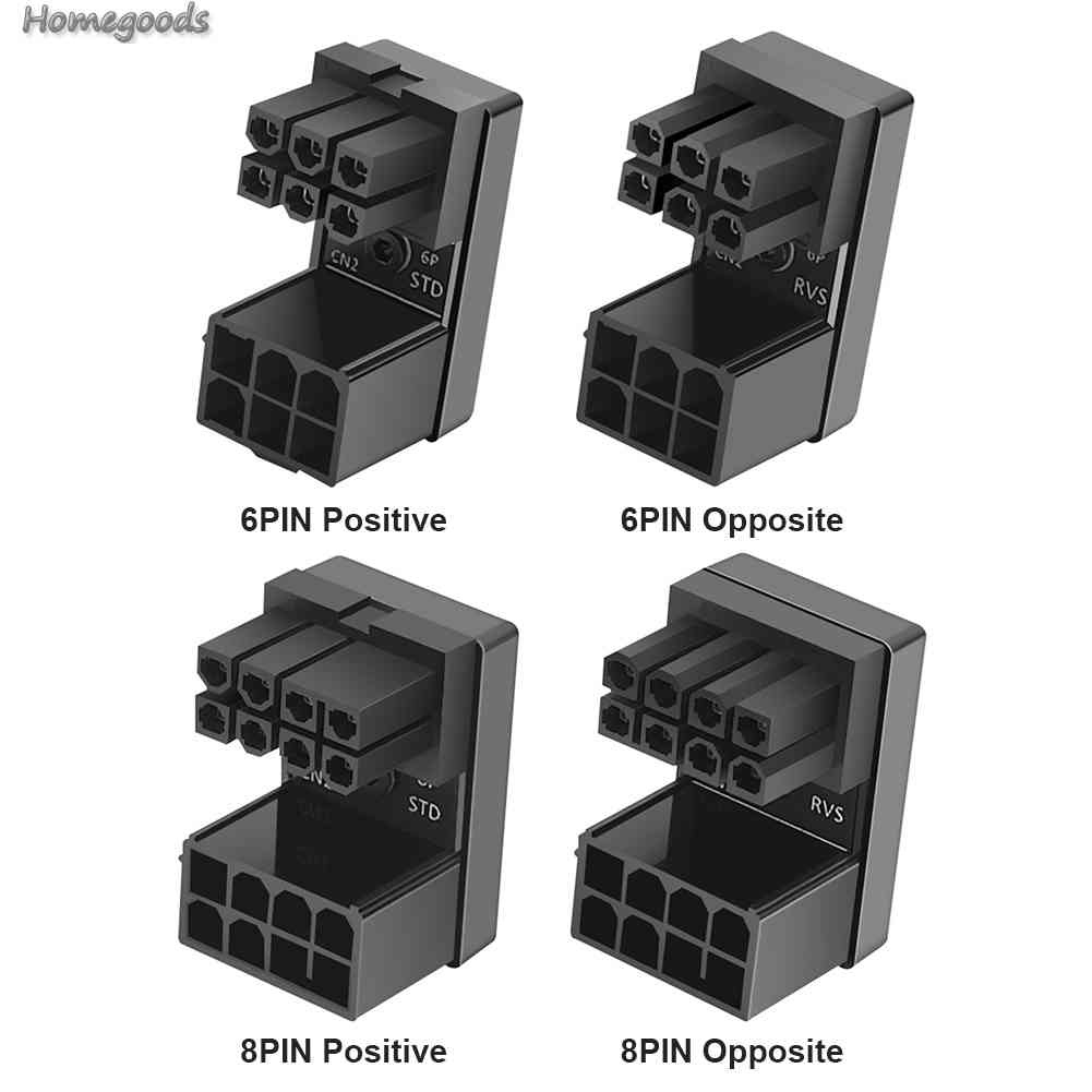 Đầu Chuyển Đổi ATX 8Pin 6Pin Sang 8Pin 6Pin 6Pin 180 Độ Chuyên Dụng Cho Máy Tính Bàn GPU