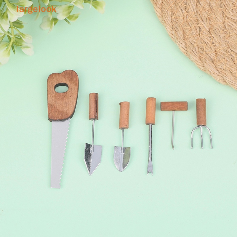 1 Set Dụng Cụ Làm Vườn Mini Hình Tam Giác Có Móc Sắc Bén Trang Trí Nhà Búp Bê