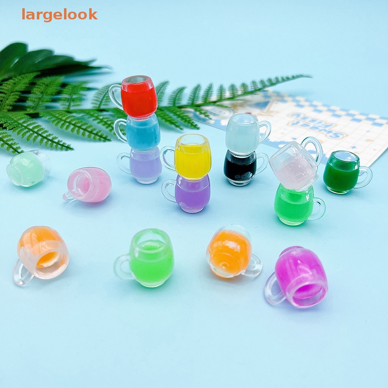 Bộ 5 Ly Rượu Mini Bằng Kính Dạ Quang Nhiều Màu Sắc Dùng Trang Trí Tiểu Cảnh