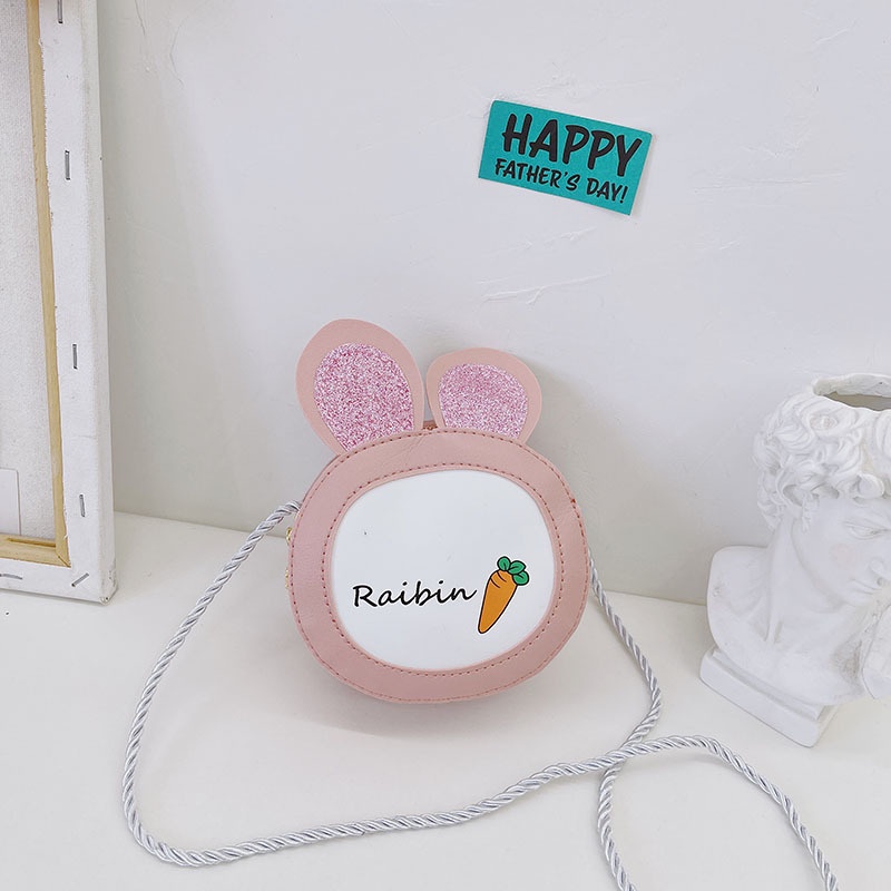 Túi Xách Tai Thỏ Đính Kim Sa Dễ Thương Cho Bé