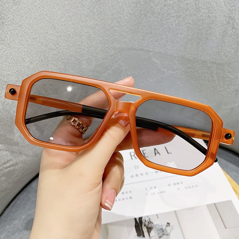 Kính Mát Gọng Vuông Đôi Cao Cấp Phong Cách Đường Phố Mới Cho Nam Và Nữ