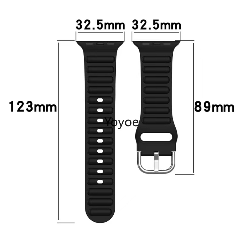 Dây Đeo Đồng Hồ Bằng Silicone Kích Thước 44mm 40mm 45mm 41mm 49mm 42mm 38mm Cho iwatch Series 7 Se 3 4 5 6 8 Ultra