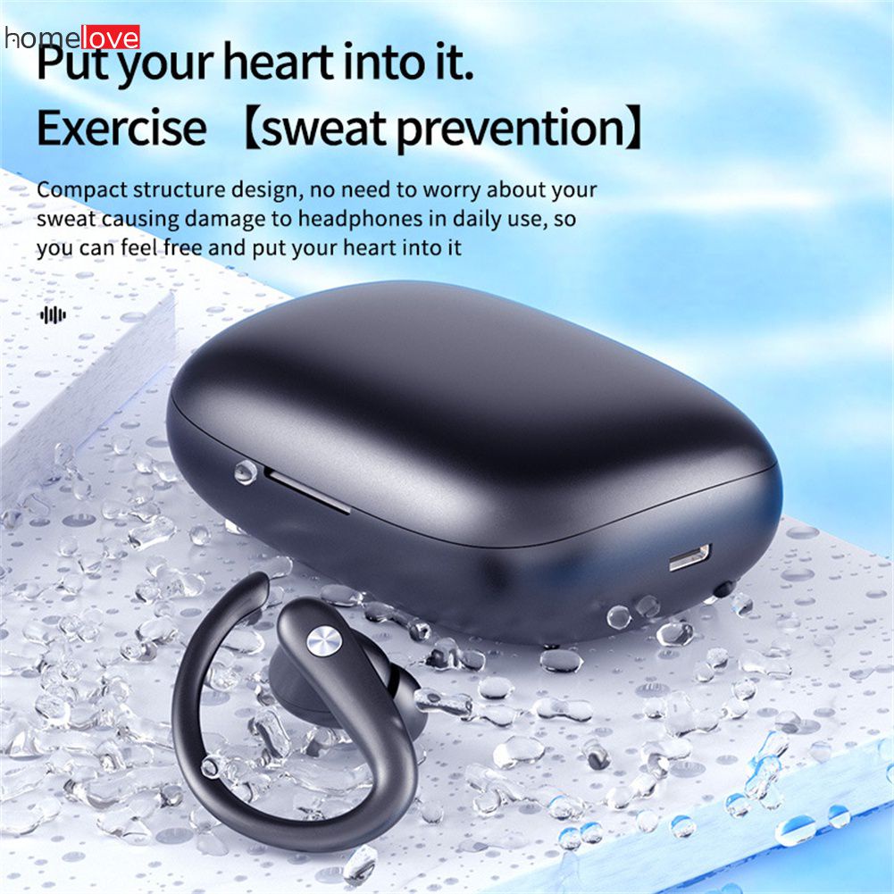 Tai Nghe Bluetooth Không Dây T30S Tai Nghe Treo Tai Thể Thao Chạy Bộ Tai Nghe Thoải Mái Khi Đeo Chống Nước Có Màn Hình Hiển Thị Nguồn Homelove