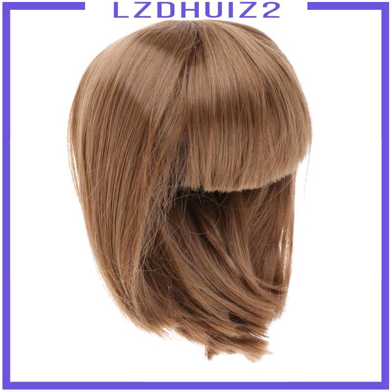 Tóc Giả Thẳng Màu Vàng Thời Trang Dành Cho Búp Bê BJD 1 / 3