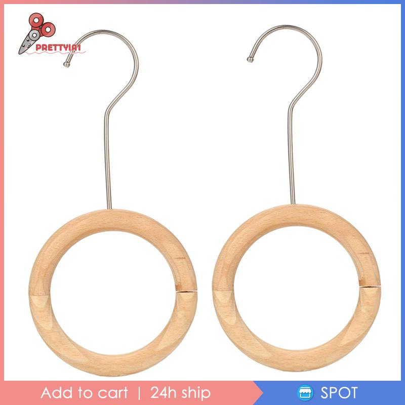 [Prettyia1] Giá Đỡ Khăn Quàng Cổ Thắt Lưng Bằng Gỗ Tiết Kiệm Không Gian