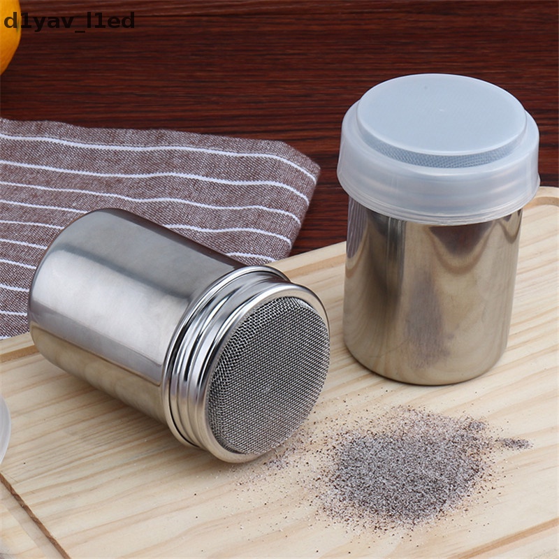 dd Thép không gỉ sô cô la Shaker Icing đường bột ca cao bột cà phê sifter ed