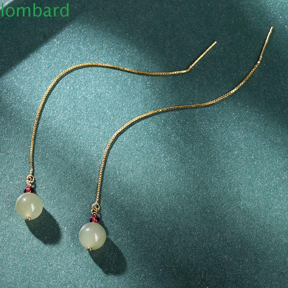 Bông Tai Dáng Dài Đính Hạt Phong Cách Vintage Thời Trang Cho Nữ