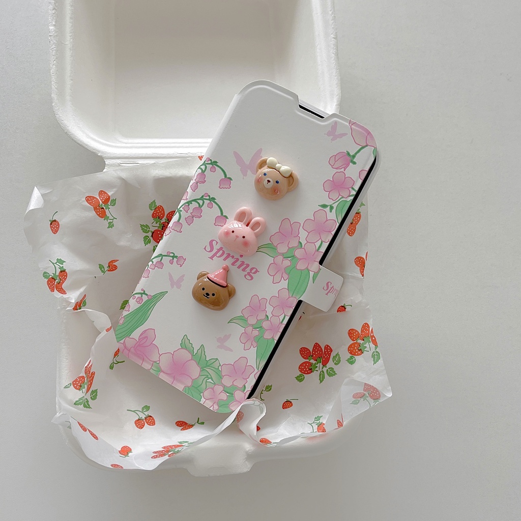 Ốp Điện Thoại tpu Dẻo Trong Suốt Họa Tiết Hoạt Hình Bông Hoa Dễ Thương Cho iPhone 14 13 12 11 PRO MAX