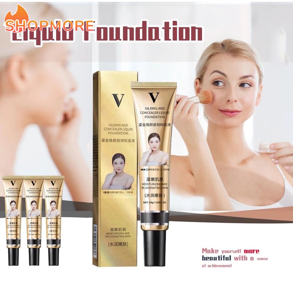 Kem Nền Che Khuyết Điểm Dạng Lỏng Dưỡng Ẩm Lâu Trôi Chống Thấm Nước Kiểm Soát Dầu