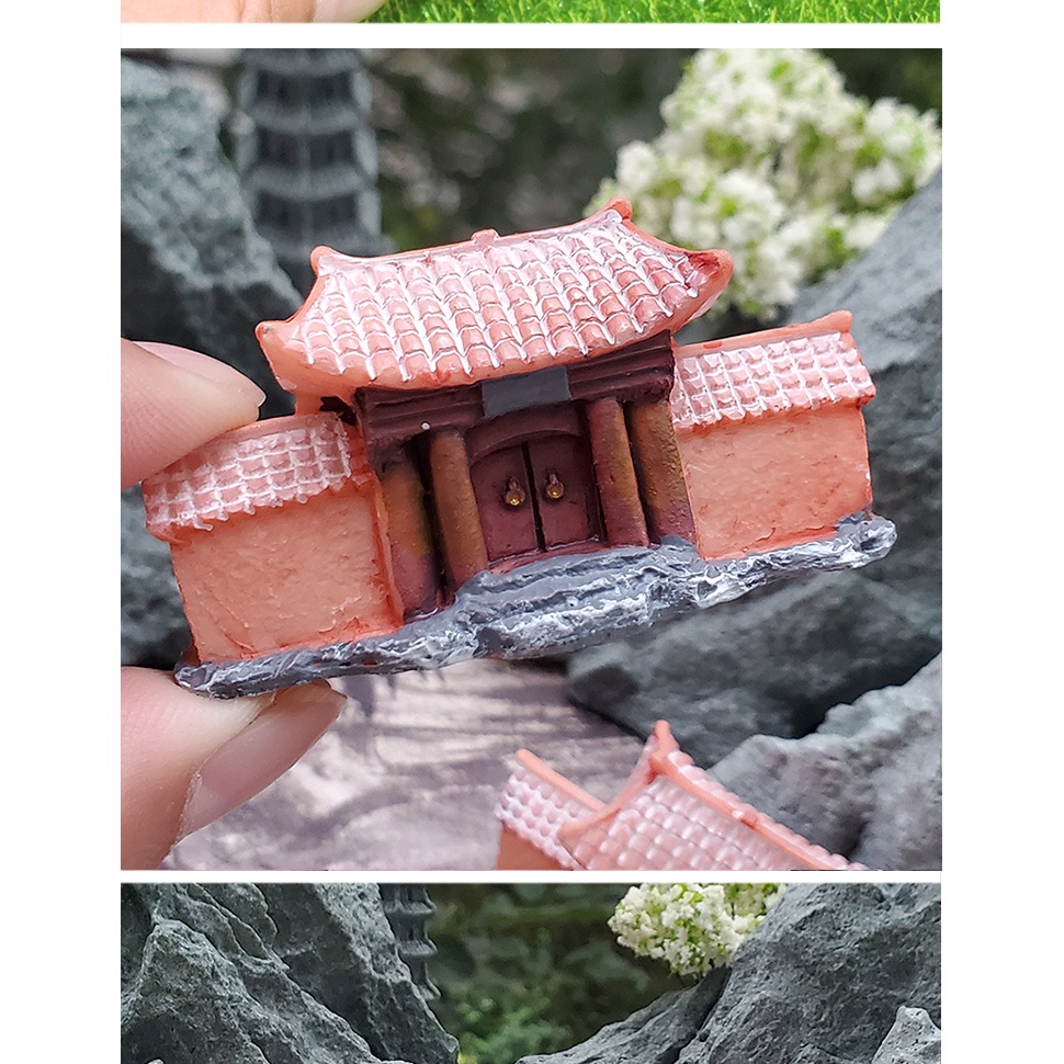 Mô Hình Tiểu Cảnh "Cổng Nhà Xưa Mini" Trang Trí Sen Đá, Sân Vườn/ Chậu Cây, DYI, Terrarium