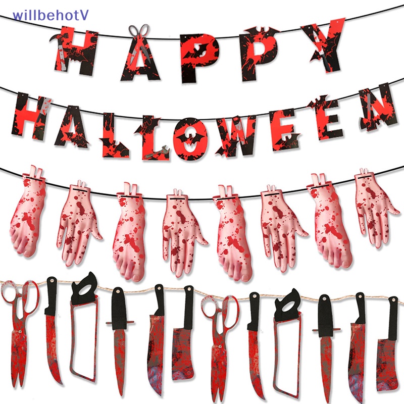 Set 12 Phụ Kiện Treo Trang Trí Halloween Hình Ngôi Nhà Kinh Dị