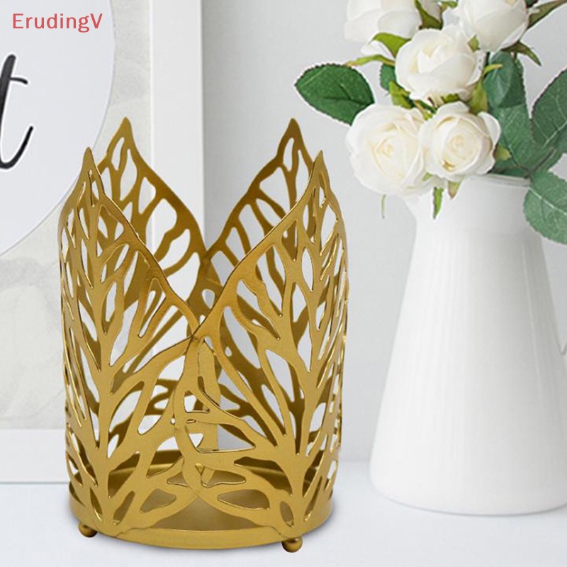 Giá Đỡ Đèn Hình Chiếc Lá Bằng Kim Loại Độc Đáo Trang Trí Bàn Tiệc Cưới