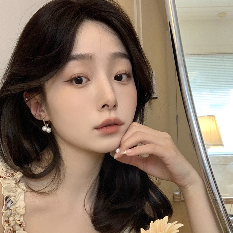 Bông Tai Đính Ngọc Trai Sang Trọng Phong Cách Pháp Cổ Điển Thời Trang Cho Nữ