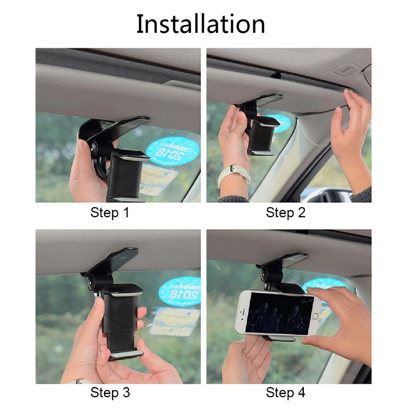 Giá Đỡ Điện Thoại / Thiết Bị Định Vị GPS Bằng Silicon ABS Chống Trượt Gắn Kính Chắn Gió Xe Hơi Xoay Được Tiện Lợi