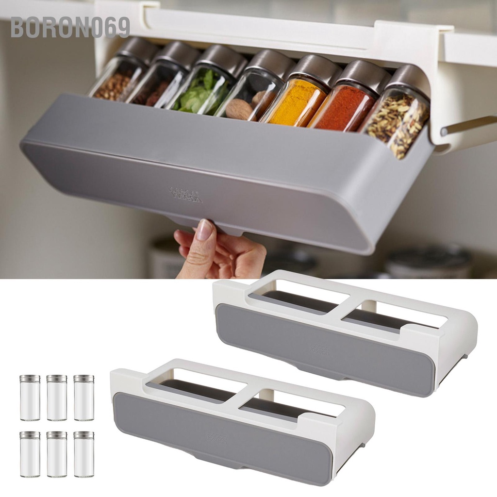 Boron069 Treo Giá Đựng Gia Vị Công Suất Lớn Đục Lỗ Kéo Ra Bình Đồ Cho Nhà Bếp Đình