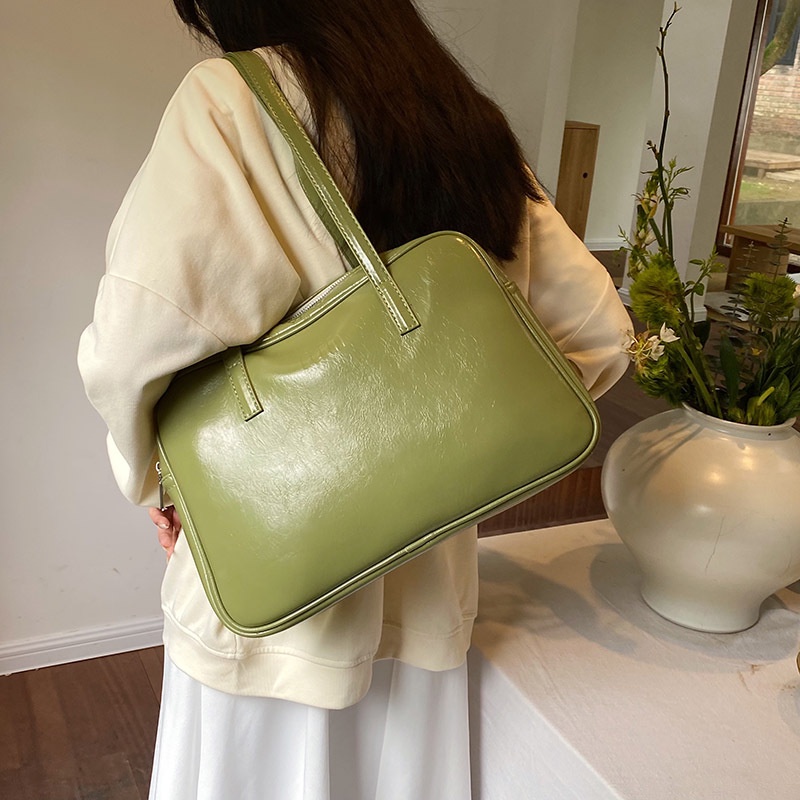 Túi Xách Kẹp Nách Kích Cỡ Lớn Phong Cách Thời Trang Hàn Quốc Mới Dành Cho Nữ