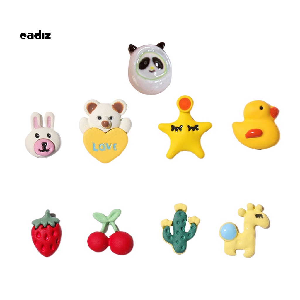 Bộ 5 Phụ Kiện Trang Trí Móng Tay Hình Hoạt Hình Dễ Thương