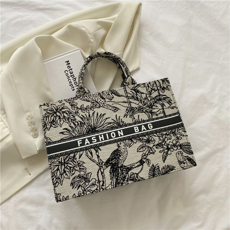 Túi Xách Đeo Vai Sức Chứa Lớn In Họa Tiết Đơn Giản Thời Trang Âu Mỹ Cho Nữ