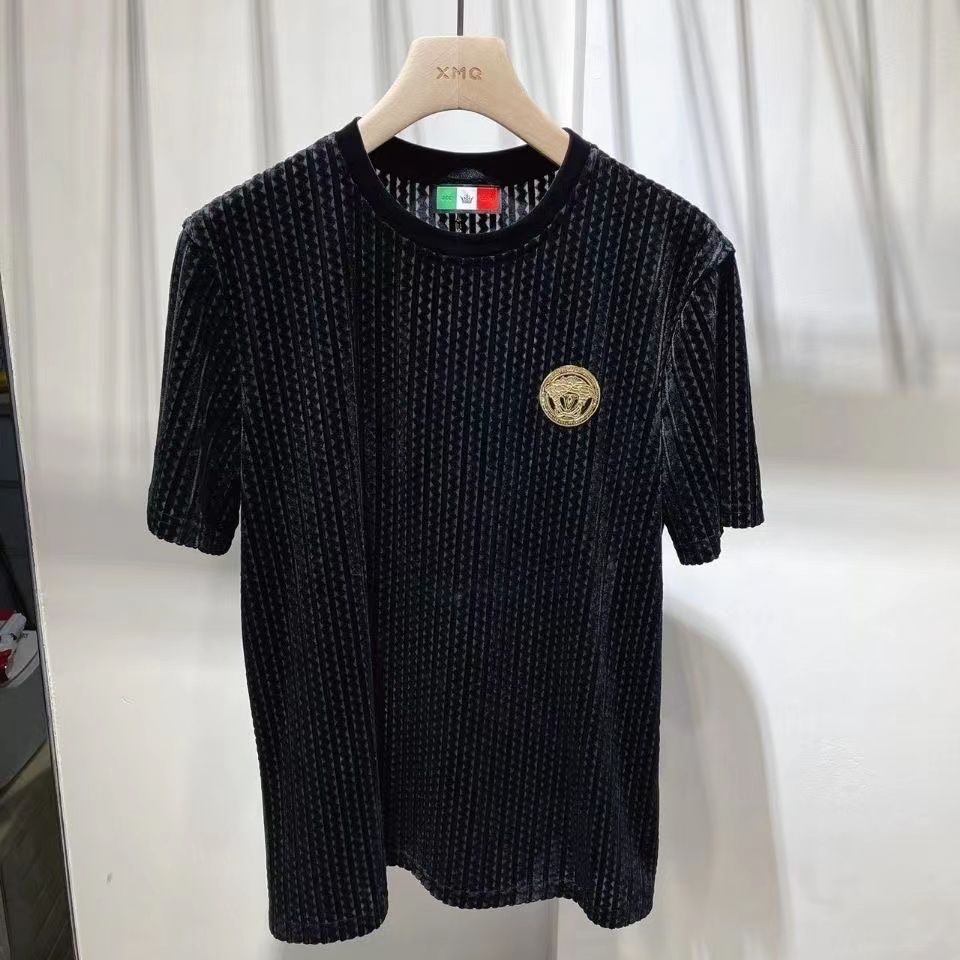 Áo polo Ngắn Tay Vải Nhung Thời Trang Mới Cho Nam