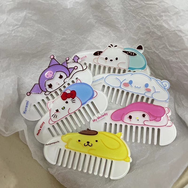 Kẹp Tóc Họa Tiết Hoạt Hình Melody Kuromi Bang Xinh Xắn Cho Bé Gái
