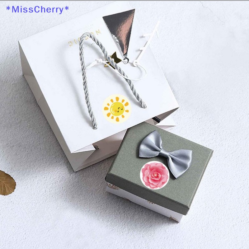 Cuộn 500 Nhãn Dán Tròn In Chữ Thank You Và Hoa Dễ Thương Trang Trí Sổ Tay Áo Thun Thiết Kế Mới Năng Động Thời Trang