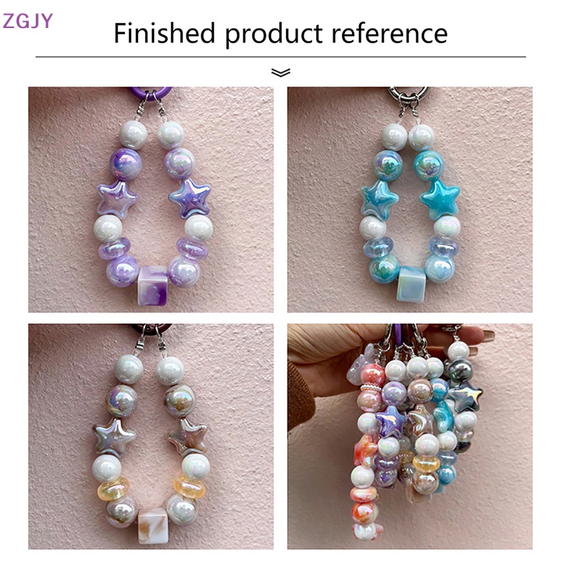 Set 10 Hạt Xỏ Lỗ Hình Ngôi Sao Năm Cánh Bằng Acrylic Dùng Trang Trí DIY Mới