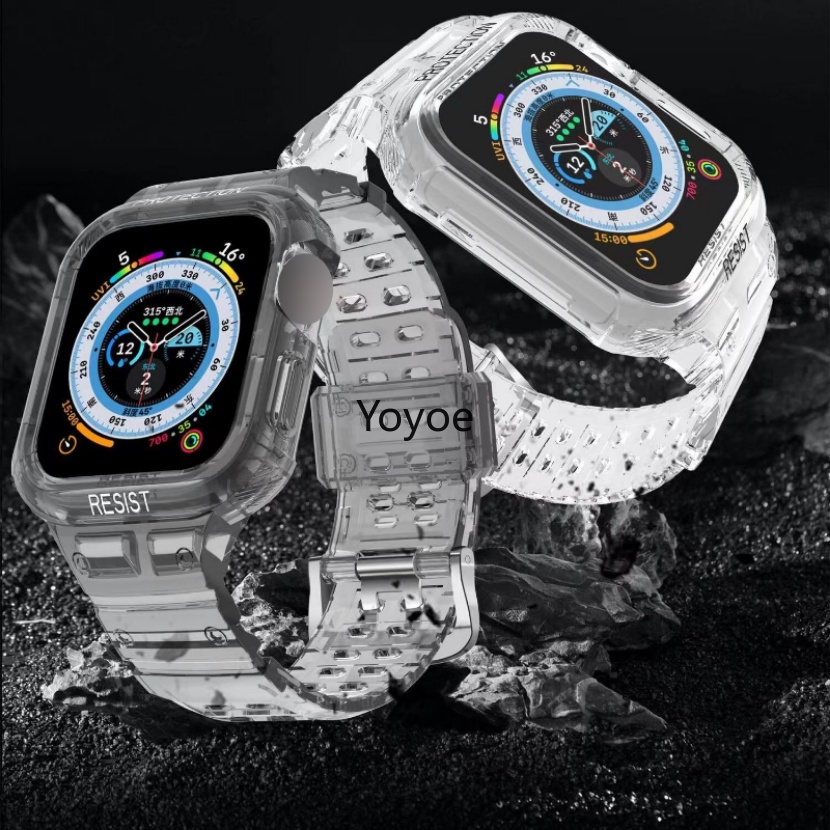 Bộ Dây Đeo + Vỏ Bọc Bằng TPU Cho Đồng Hồ Apple 49mm 45mm 41mm 44mm 40mm 38mm iwatch Series 1 2 3 4 5 SE 6 7 8 Ultra