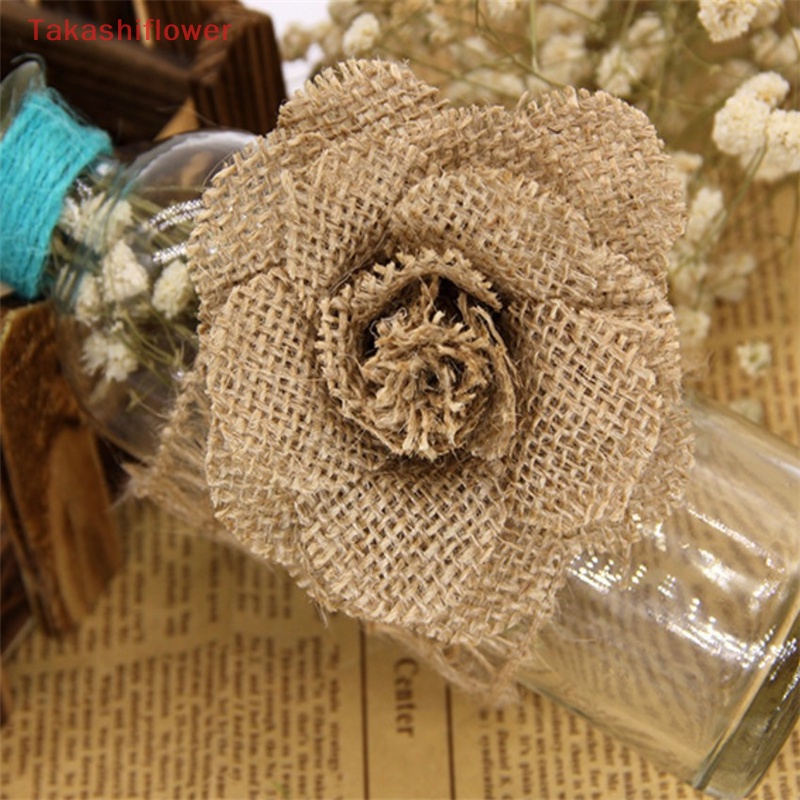 (Takashiflower) Hoa Hồng Vải Bố Trang Trí Bàn Tiệc Cưới Giáng Sinh