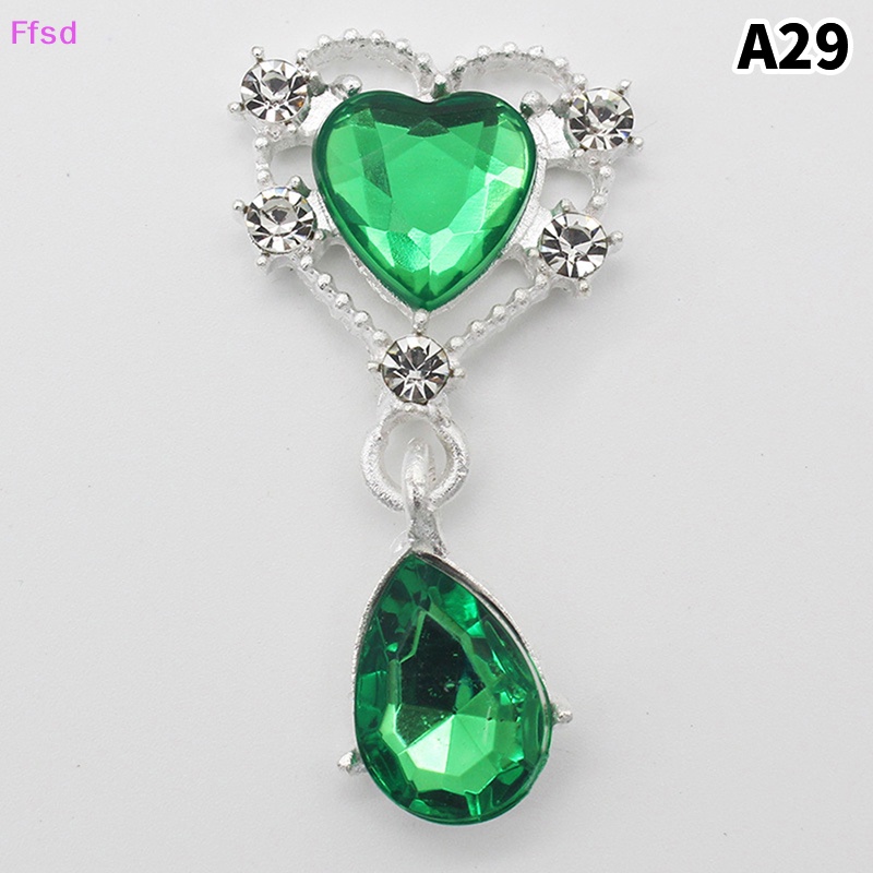 Ghim Cài Áo Acrylic Kim Loại Đính Đá 42 * 22mm Trang Trí Đám Cưới DIY