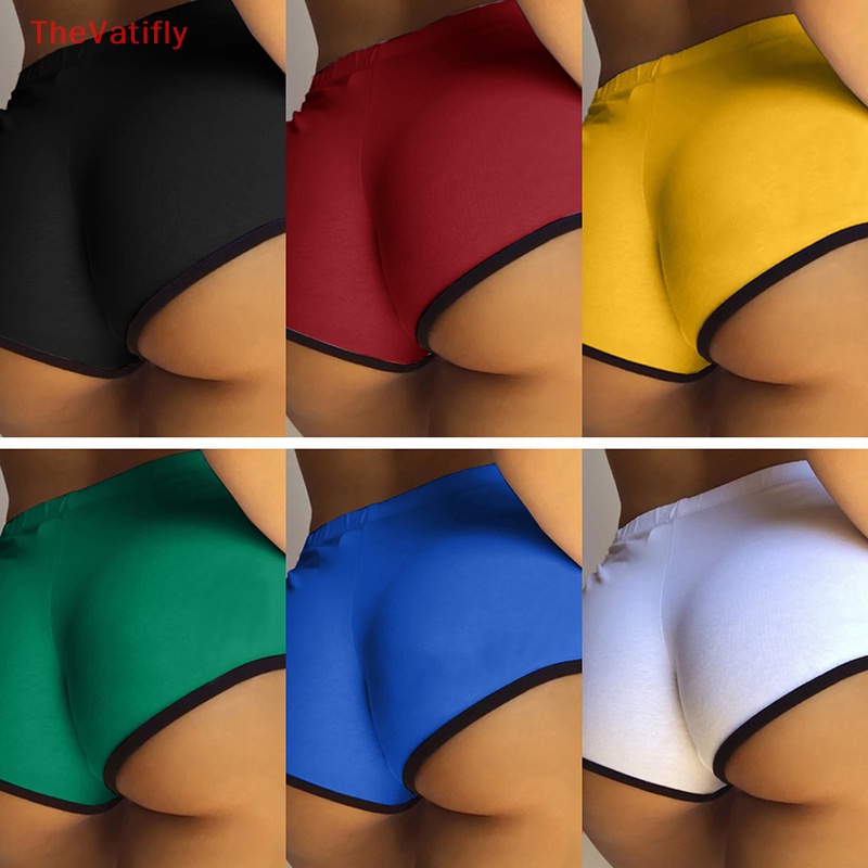 [Thevalifly] Quần Short Thể Thao Ngắn Dáng Rộng Eo Co Giãn Phong Cách Châu Âu Đi Biển Quyến Rũ Nóng Bỏng Cho Nữ