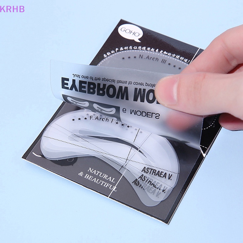 Khuôn Vẽ Lông Mày 6 Kiểu Tự Làm Chuyên Dụng Cho Trang Điểm