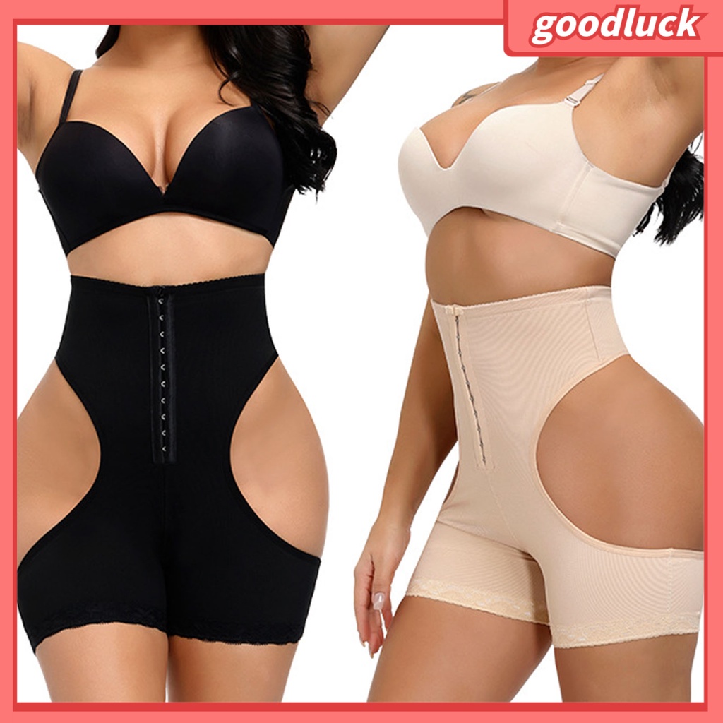 Quần Short Lưng Cao Định Hình Nâng Mông Cài Một Hàng Khuy Co Giãn Thời Trang Dự Tiệc