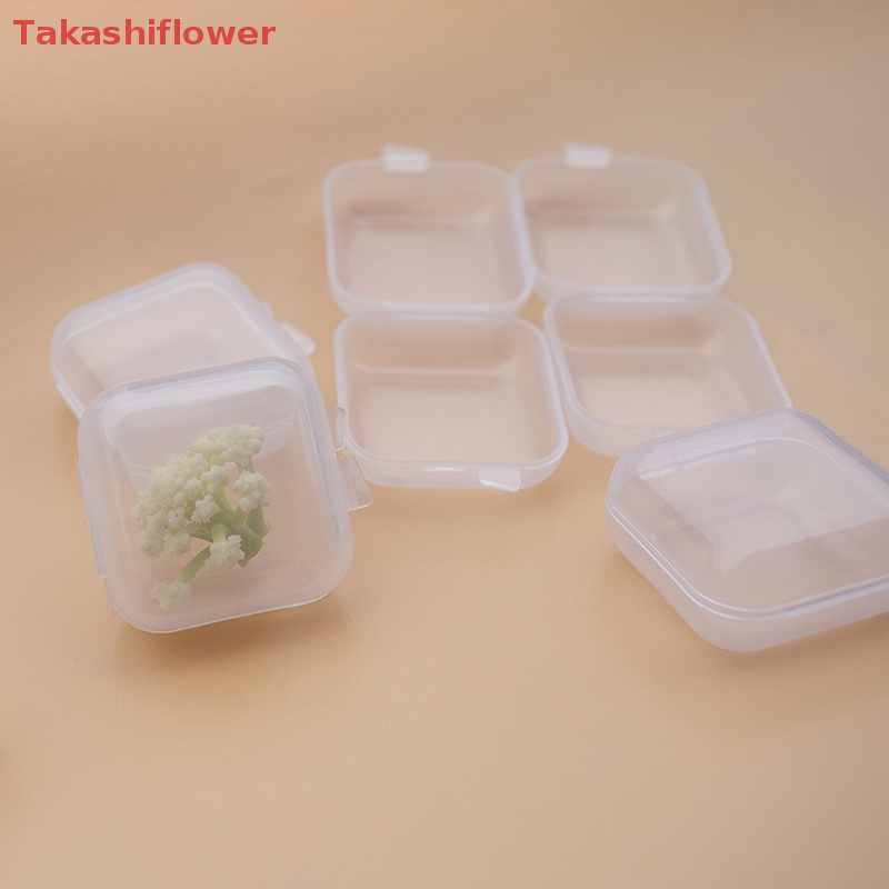 Set 10 Hộp Nhựa Vuông Trong Suốt Đựng Trang Sức Tiện Dụng