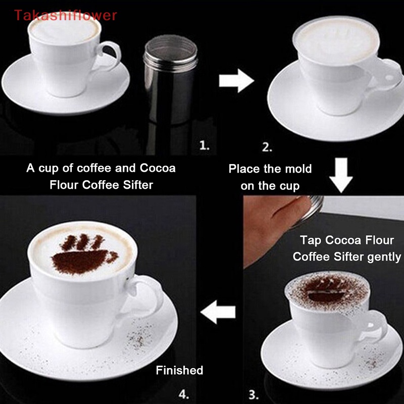 Set 16 Khuôn Tạo Hình Trang Trí Bánh Kem / Cà Phê / Cappuccino DIY