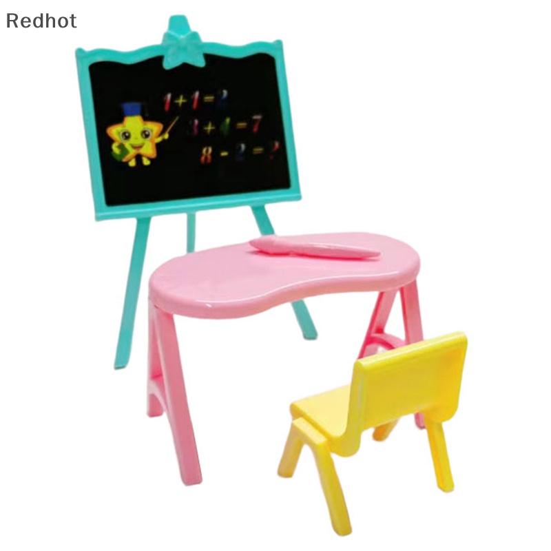 Bộ 4 Bút Chì Bảng Đen Viết Phấn Kích Thước 16cm Trang Trí Nhà Búp Bê