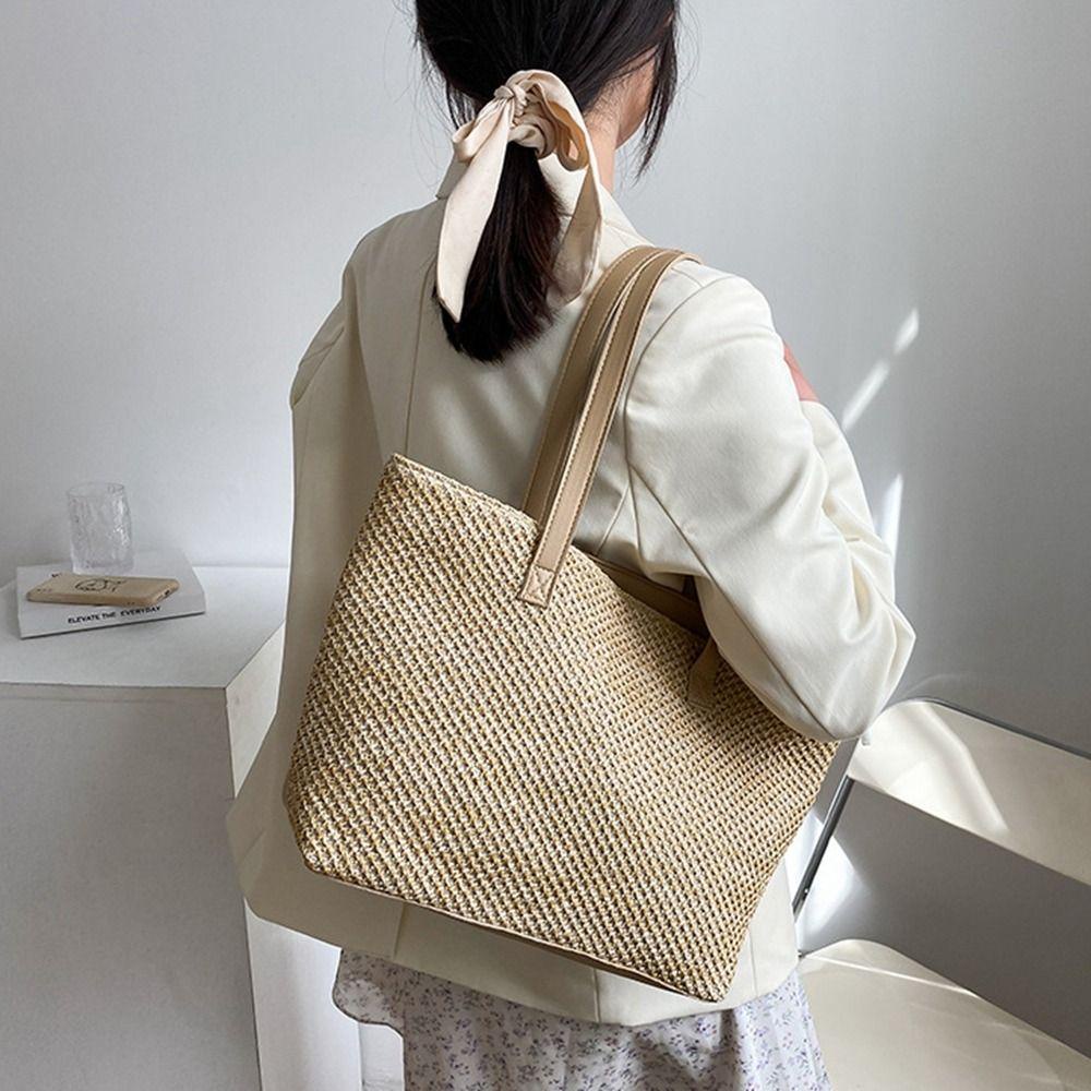 Túi Xách Tote Da Pu Cỡ Lớn Thiết Kế Đơn Giản Thời Trang Cho Nữ