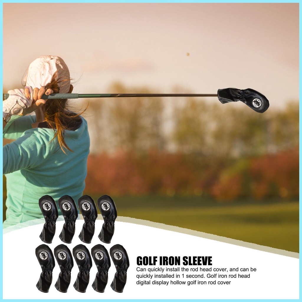 Bộ 9 Vỏ Bọc Gậy Đánh Golf Bằng Da PU Cao Cấp