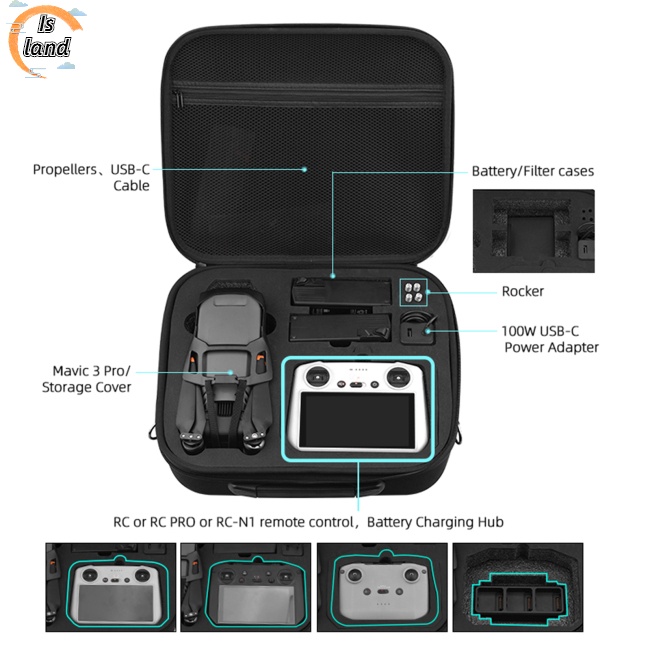 Túi Đựng Điều Khiển Từ Xa Cho Dji Mavic 3 Pro Drone